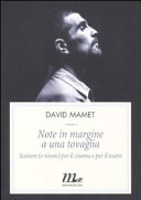 Copertina  Note in margine a una tovaglia : scrivere (e vivere) per il cinema e per il teatro